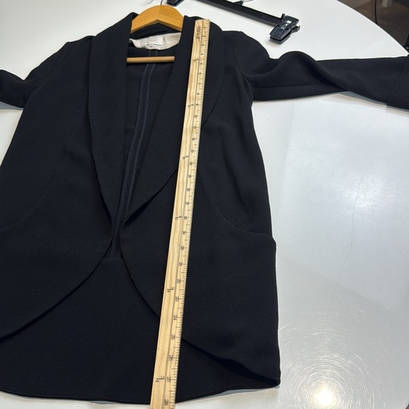 Wilfred Le Chevalier Black Blazer Relaxed Open-Front Design Size 00 - Picture 5 of 6